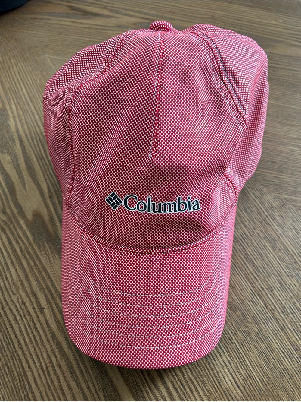 Columbia Red and White Polka-Dot Adjustable Baseball Cap